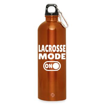 Lacrosse Mode On - Water Bottle with carabiner 750 ml - burnt orange - Front