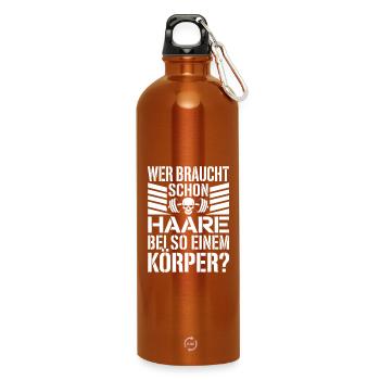 Chauve qui a besoin de cheveux Chauve Chauve - Gourde en inox avec mousqueton 750 ml - orange - Devant