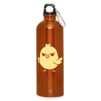 Poussin tenace jaune - Gourde en inox avec mousqueton 750 ml - orange - Devant
