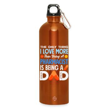 Pharmacist Pharmaceutical Technical - Water Bottle with carabiner 750 ml - burnt orange - Front