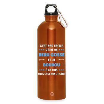 boubou - Water Bottle with carabiner 750 ml - burnt orange - Front