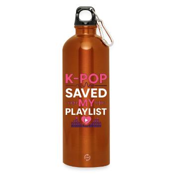 K-Pop Saved My Playlist - Trinkflasche mit Karabiner 750 ml - Orange - Vorne