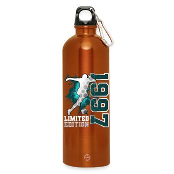 1997 Year of birth Birthday - Water Bottle with carabiner 750 ml - burnt orange - Front