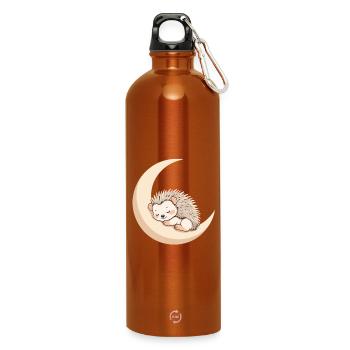 Hérisson du sommeil lunaire - Gourde en inox avec mousqueton 750 ml - orange - Devant