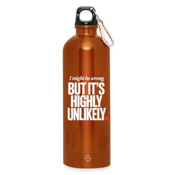 Might Be Wrong But Highly Unlikely Know-It-All - Water Bottle with carabiner 750 ml - burnt orange - Front