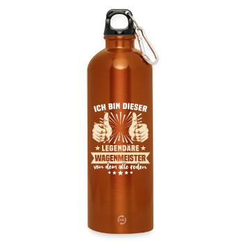 Dictons Wagenmeister - Gourde en inox avec mousqueton 750 ml - orange - Devant