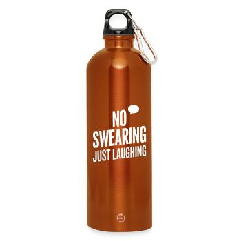 Pas de jurons, juste des fans d’humour qui rient - Gourde en inox avec mousqueton 750 ml - orange - Devant
