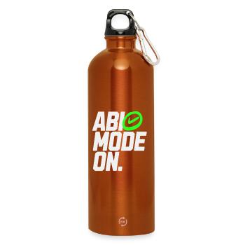 ABI MODE ON - Water Bottle with carabiner 750 ml - burnt orange - Front