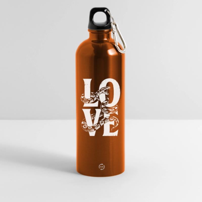 Königspython Schlangen LOVE Terrarium Python Trinkflasche mit Karabiner 750 ml