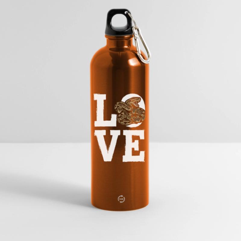 Königspython Schlangen LOVE Terrarium Python Trinkflasche mit Karabiner 750 ml