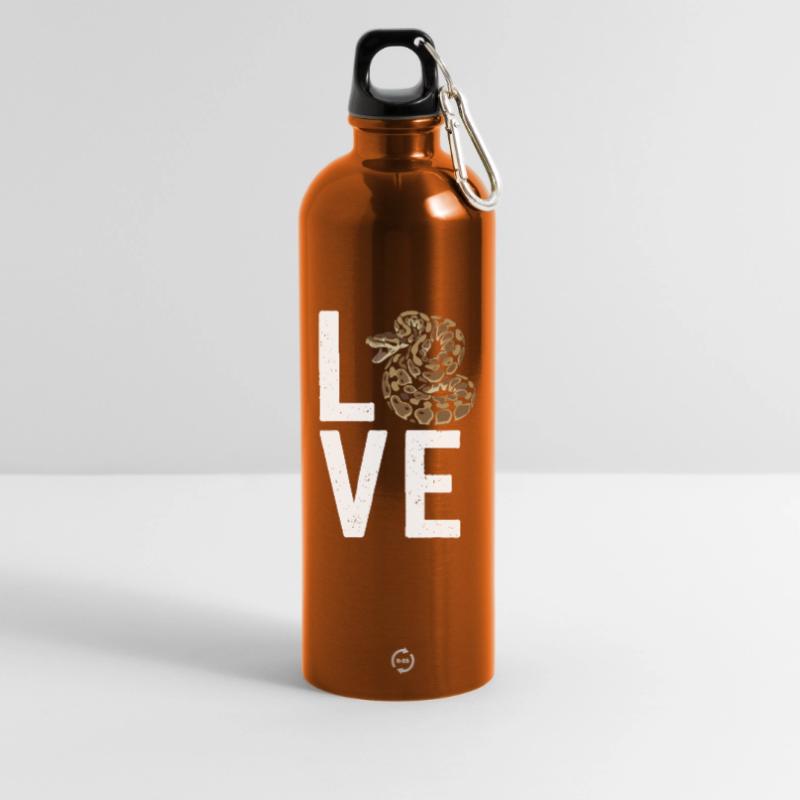 Les serpents rois Python ADORENT les pythons de terrarium Gourde en inox avec mousqueton 750 ml
