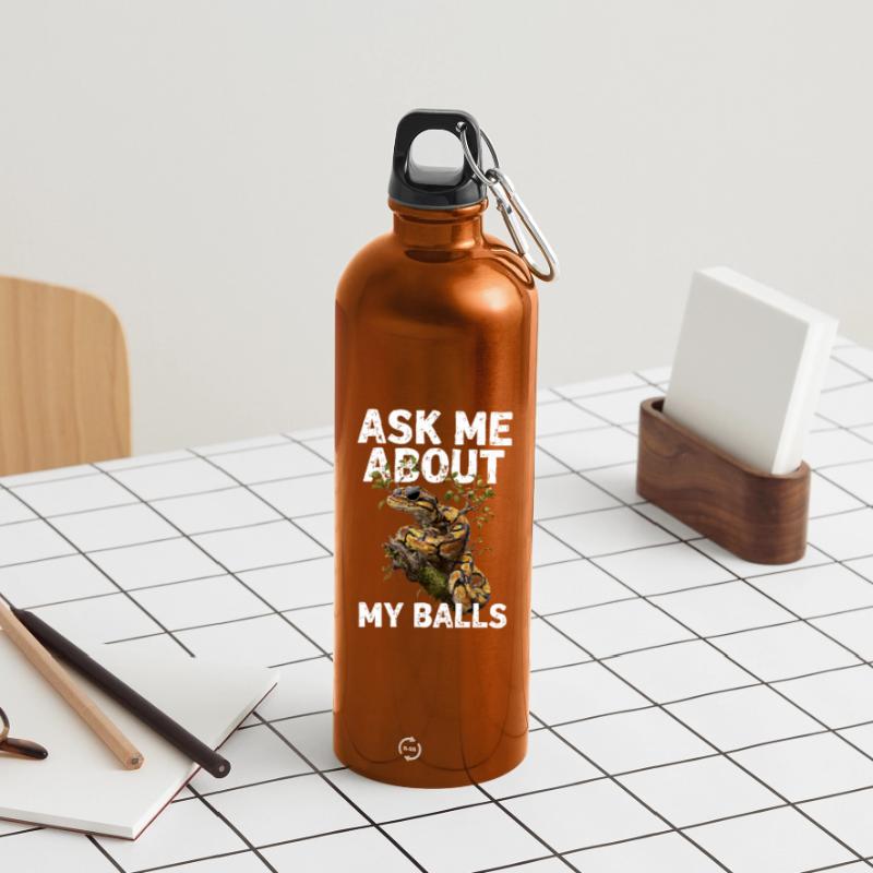 Königspython Schlangen Liebhaber Terrarium Python Trinkflasche mit Karabiner 750 ml