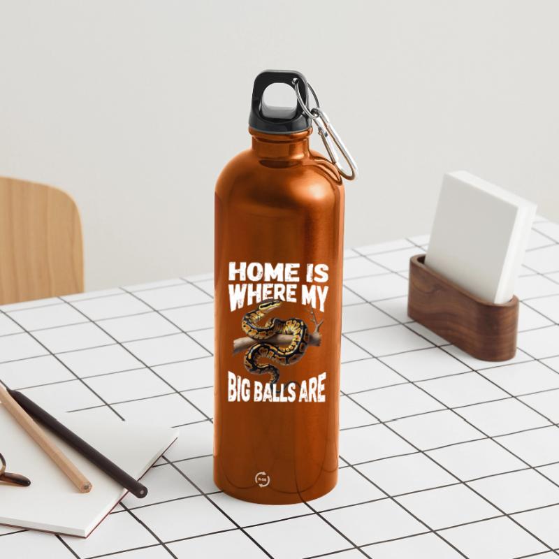 Königspython Schlangen Liebhaber Terrarium Python Trinkflasche mit Karabiner 750 ml