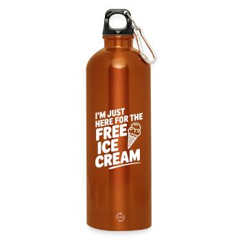 I'm Just Here for the Free Cream - Water Bottle with carabiner 750 ml - burnt orange - Front