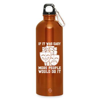 Théâtre, si c’est facile, plus je ferais une comédie musicale d’acteur - Gourde en inox avec mousqueton 750 ml - orange - Devant