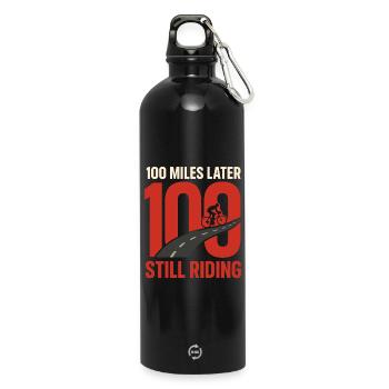 Century Ride 100-mile ride Cyclist Century - Water Bottle with carabiner 750 ml - black - Front