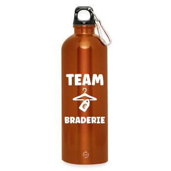 Team Braderie Vetements - Gourde en inox avec mousqueton 750 ml - orange - Devant