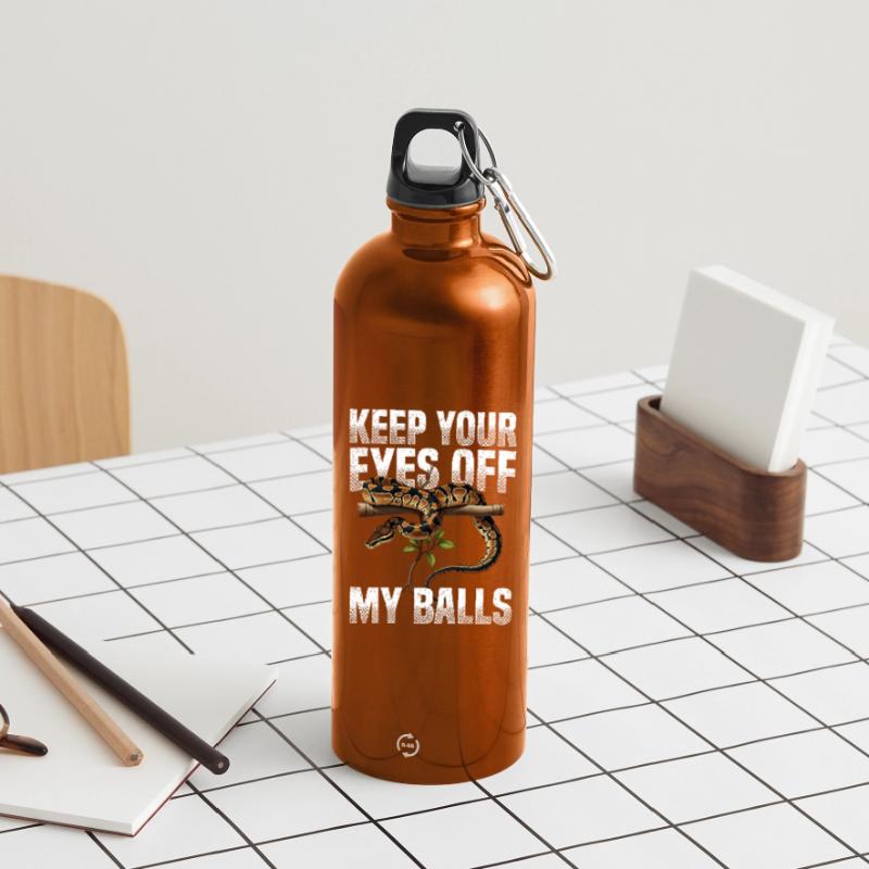 Königspython Schlangen Liebhaber Terrarium Python Trinkflasche mit Karabiner 750 ml