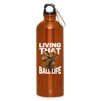 Königspython Schlangen Liebhaber Terrarium Python - Trinkflasche mit Karabiner 750 ml - Orange - Vorne