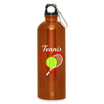 Raquette Tennis Heart - Gourde en inox avec mousqueton 750 ml - orange - Devant