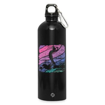 Artistic Swim Team Synchronschwimmen - Trinkflasche mit Karabiner 750 ml - Schwarz - Vorne