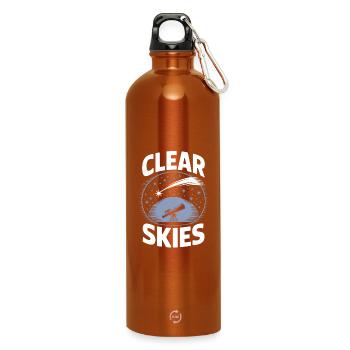 Clear Skies Telescope Stargazer - Water Bottle with carabiner 750 ml - burnt orange - Front