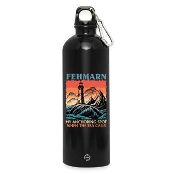 Sailor FEHMARN MY ANCHORING SPOT Funny - Water Bottle with carabiner 750 ml - black - Front