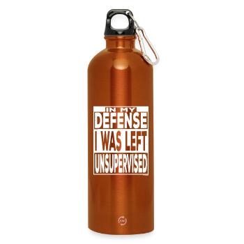 Unbeaufsichtigtes Verteidigungs-Tee zurückgelassen - Trinkflasche mit Karabiner 750 ml - Orange - Vorne