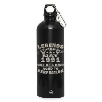 MAI 1991 - Trinkflasche mit Karabiner 750 ml - Schwarz - Vorne