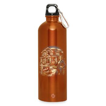 Real Estate Agent Broker - Water Bottle with carabiner 750 ml - burnt orange - Front