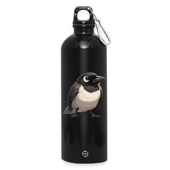 Elstern Elster - Trinkflasche mit Karabiner 750 ml - Schwarz - Vorne