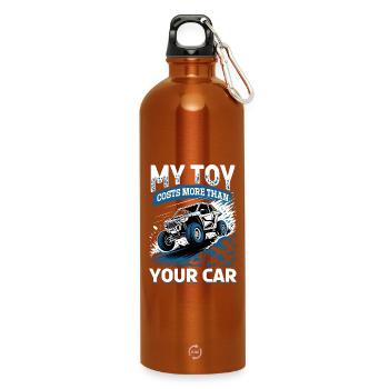 UTV Off Road 4 Wheeler Side by side - Trinkflasche mit Karabiner 750 ml - Orange - Vorne