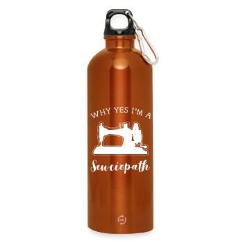 Why Yes I'm a Sexuopath - Gourde en inox avec mousqueton 750 ml - orange - Devant