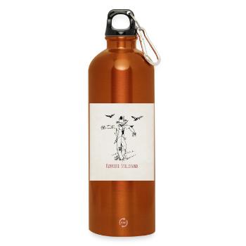 Karriere Stillstand Poster Lustige Vogelscheuche - Trinkflasche mit Karabiner 750 ml - Orange - Vorne