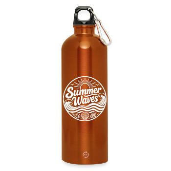 summer waves - Trinkflasche mit Karabiner 750 ml - Orange - Vorne