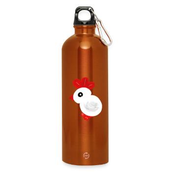 Poussin, bébé, poulet, enfant de Pâques - Gourde en inox avec mousqueton 750 ml - orange - Devant
