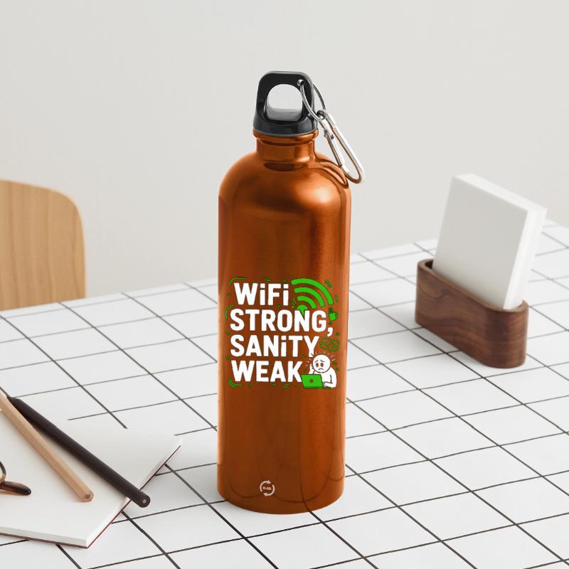 Remote Developer WiFi Strong Software Engineering Trinkflasche mit Karabiner 750 ml
