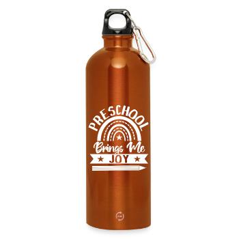 Enseignante de maternelle m’apporte de la joie Enseignante de garderie - Gourde en inox avec mousqueton 750 ml - orange - Devant