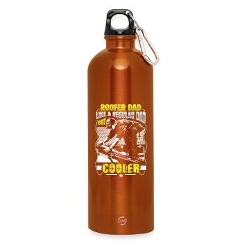 Cadeau de couvreur Papa Cool Handyman - Gourde en inox avec mousqueton 750 ml - orange - Devant