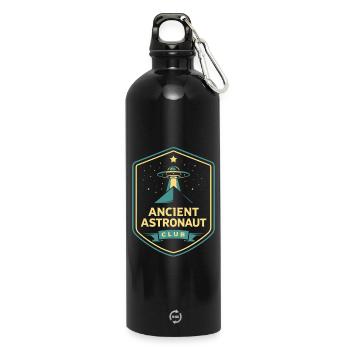 Ancient Astronaut Club - Trinkflasche mit Karabiner 750 ml - Schwarz - Vorne