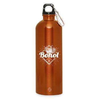 Bohol auf Philippinen Vintage Kokosnuss Souvenir - Gourde en inox avec mousqueton 750 ml - orange - Devant