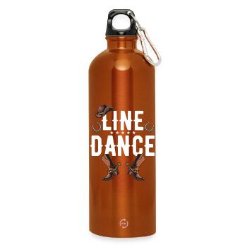 Danse en ligne - Gourde en inox avec mousqueton 750 ml - orange - Devant