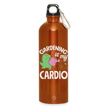 Garden & Plant Lovers Gifts - Water Bottle with carabiner 750 ml - burnt orange - Front