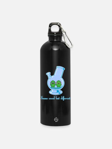 Même weed mais différent - Gourde en inox avec mousqueton 750 ml - noir