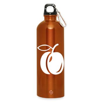 A plum - Water Bottle with carabiner 750 ml - burnt orange - Front