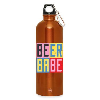 Bier Babe - Trinkflasche mit Karabiner 750 ml - Orange - Vorne