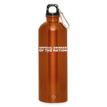 Buveur officiel de la nation - Gourde en inox avec mousqueton 750 ml - orange - Devant