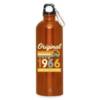 Drôle de cadeau 1966 chemise 60e anniversaire - Gourde en inox avec mousqueton 750 ml - orange - Devant