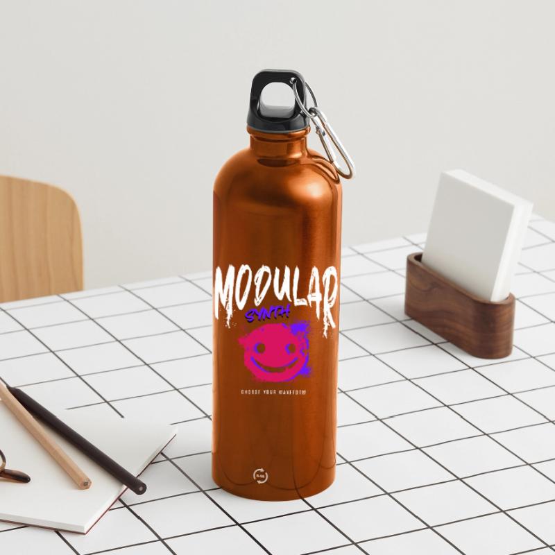 Modular Synth Synthesizer Waveform Water Bottle with carabiner 750 ml