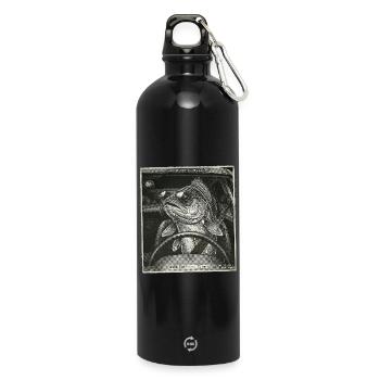 Zander Flashed - Water Bottle with carabiner 750 ml - black - Front